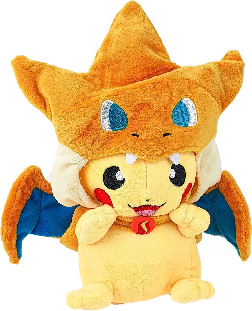 Pokémon Pikachu Charizard Cosplay Pluche Knuffel figuur | 20cm | Speelgoed | Speelfiguur